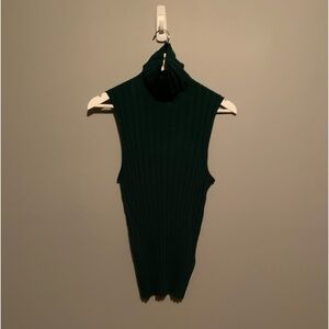 J. Crew Factory Ribbed Light Sweater Top - Large (Dark Green)